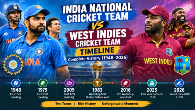 India National Cricket Team vs West Indies Cricket Team Timeline: Complete History (1948–2026)